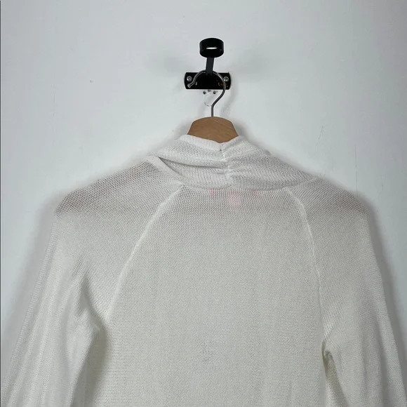 Lilly Pulitzer Tatum Long Sleeve White Women's XS Cardigan Sweater with Fringe - Picture 7 of 9